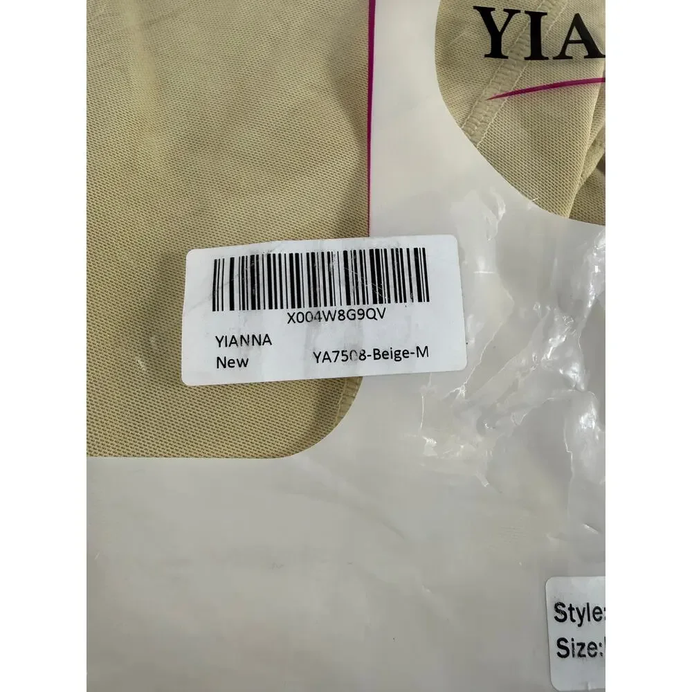 Yianna Fajas Columbianas Shapewear Women's Size M 7508 Zip Front / Crotch Clasp